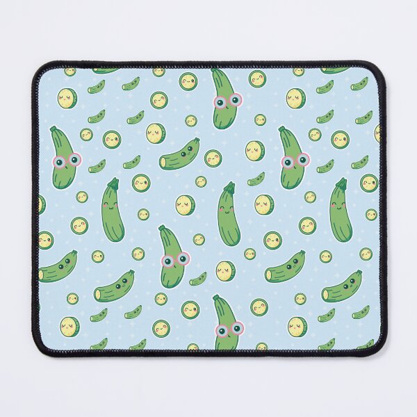 Item preview, Funny Kawaii Zucchini pattern designed and sold by TamGustam.