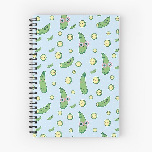 Item preview, Funny Kawaii Zucchini pattern designed and sold by TamGustam.