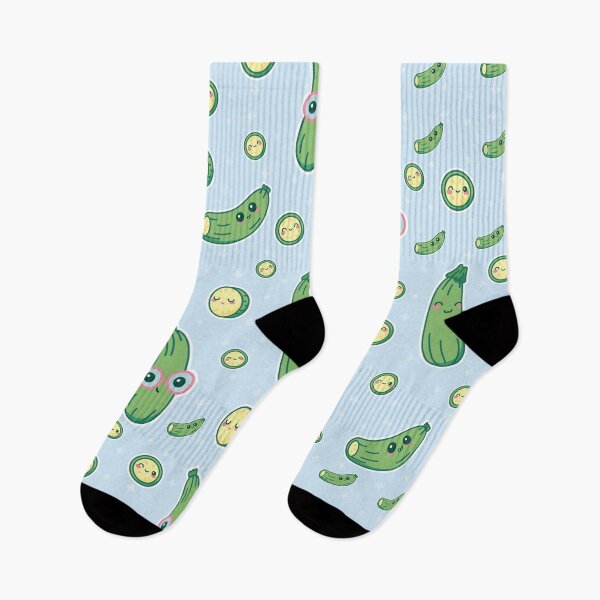 Item preview, Funny Kawaii Zucchini pattern designed and sold by TamGustam.