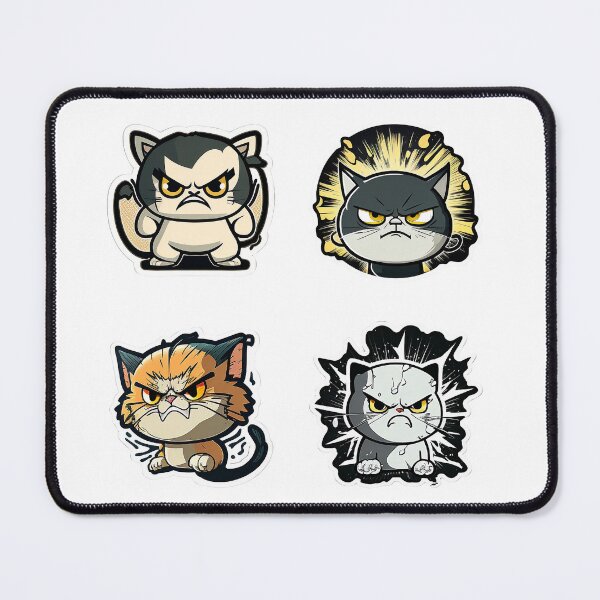 Item preview, Angry Cat 4 types designed and sold by HVIUXLEE.