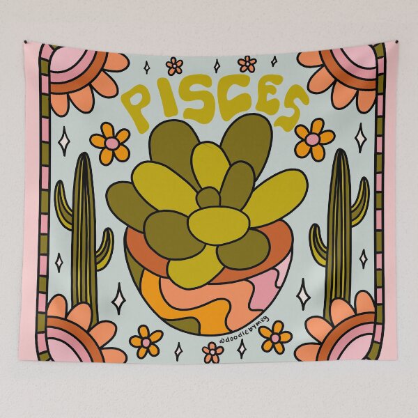 Item preview, Pisces Cactus designed and sold by doodlebymeg.