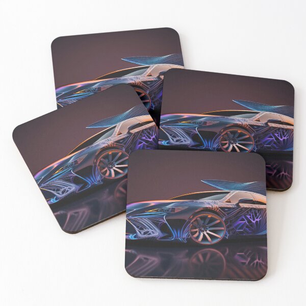 Item preview, Intricate Volumetric Lighting Artwork Of Futuristic Cars designed and sold by Unwind-Art-Work.
