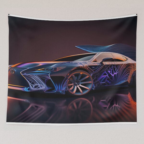 Item preview, Intricate Volumetric Lighting Artwork Of Futuristic Cars designed and sold by Unwind-Art-Work.