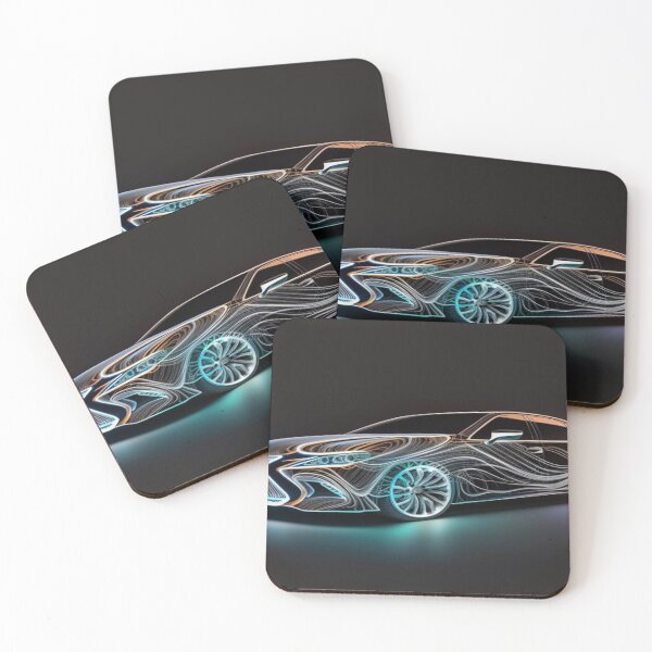 Item preview, Intricate Volumetric Lighting Artwork Of Futuristic Cars designed and sold by Unwind-Art-Work.