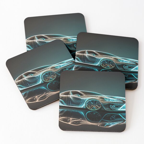 Item preview, Intricate Volumetric Lighting Artwork Of Futuristic Cars designed and sold by Unwind-Art-Work.