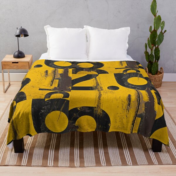 Item preview, Abstract Industrial Yellow Signage designed and sold by Quotabletees.