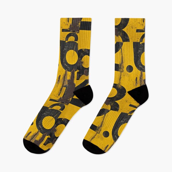 Item preview, Abstract Industrial Yellow Signage designed and sold by Quotabletees.