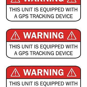 Artwork thumbnail, 3x GPS Alarm System Warning Anti Theft Vehicle Window by PIODesign
