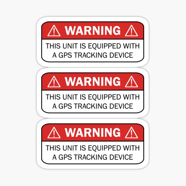 Sticker for Sale mit 3x GPS-Alarmsystem Warnung vor Diebstahl  Fahrzeugfenster von PIODesign