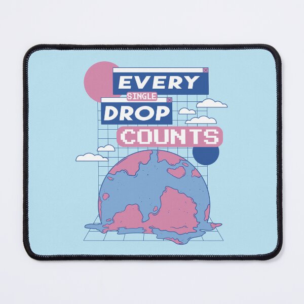 Item preview, Water conservation Earth Day Climate Change Synthwave Art designed and sold by MrEddie10.