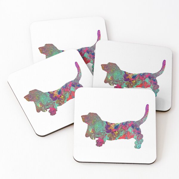 Artikelvorschau, Basset Hound, Basset Hound Geschenke, Basset Hound Druck, Basset Hound Untersetzer, Basset Hound Becher, Basset Hound Malerei, Basset Hound Kunst, Basset Hound Ornament, Basset Hound T-shirt, entworfen und verkauft von Hazel Ryan Wagner.