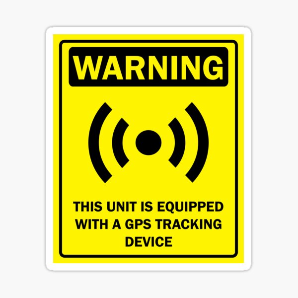 Anti-Theft Car Vehicle Stickers with GPS Tracking Warning (Pack of 6 Decals)