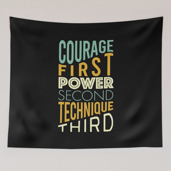 Item preview, Martial Arts Saying Courage First designed and sold by whyitsme.