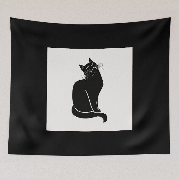 Item preview, Black Cat Silhouette Sitting Prim designed and sold by Earth Nature Creations.