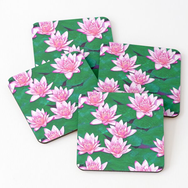 Item preview, Pink Water Lilies on a Pond designed and sold by Marymarice.