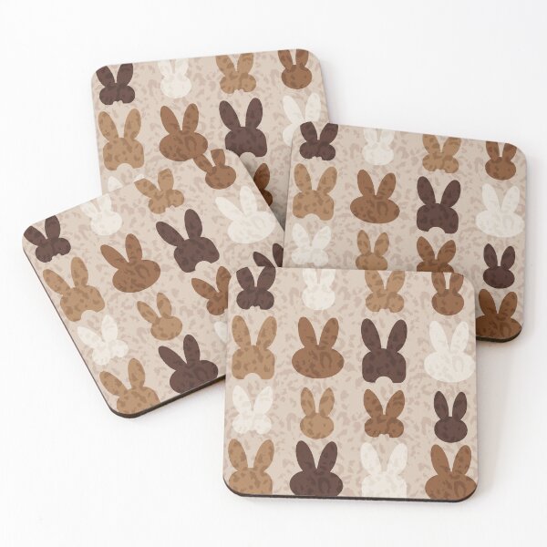Item preview, Year of the Rabbit - Modern Bunnies with Animal Skin Texture - Earth Tones  designed and sold by Michelebuttons.