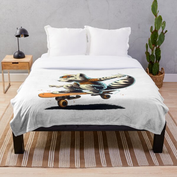 Item preview, mascot tiger art in the center doing skateboarding moves 2 designed and sold by Fivefix-Store.