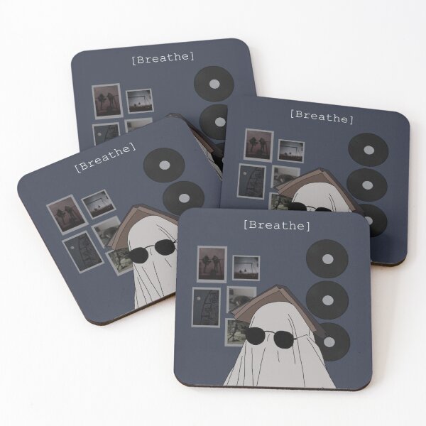 Item preview, ghost with glasses   music plates   book  breathe designed and sold by polich.