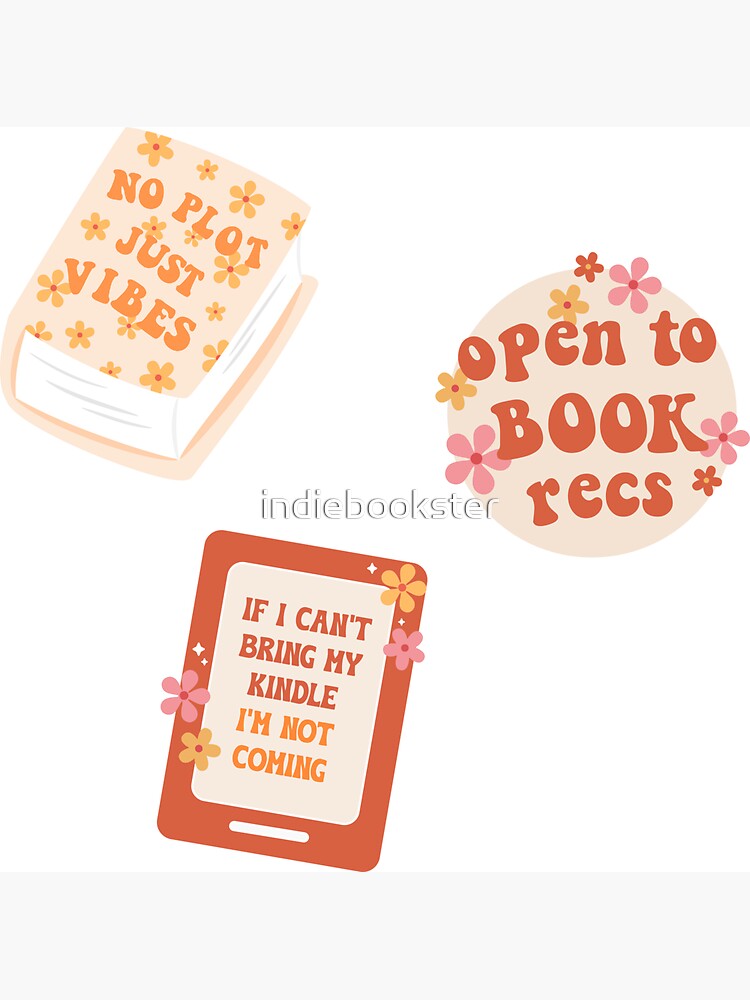 Thumbnail 3 von 3, Magnet, Retro-Buch-Sticker-Pack designt und verkauft von indiebookster.