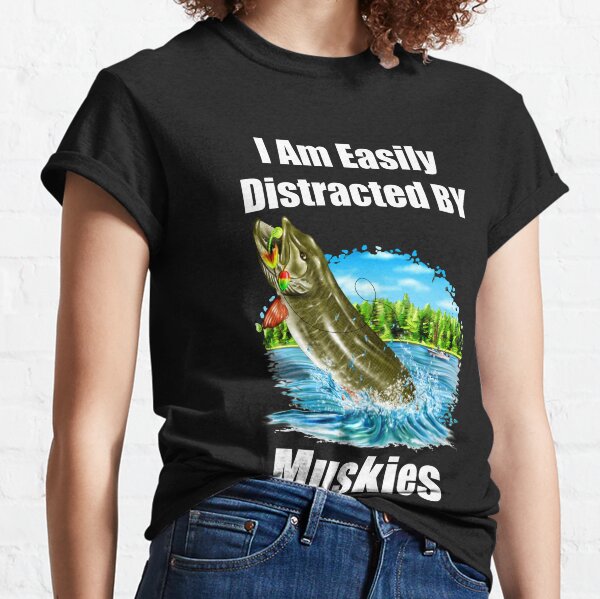 Musky Vintage Fishing Artwork Essential T-Shirt for Sale by