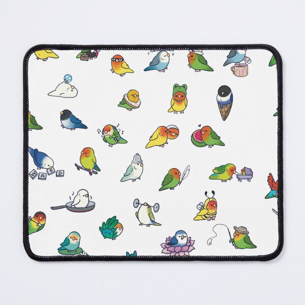 Item preview, Flock of Lovebirds!  designed and sold by NoodleSoupotDay.