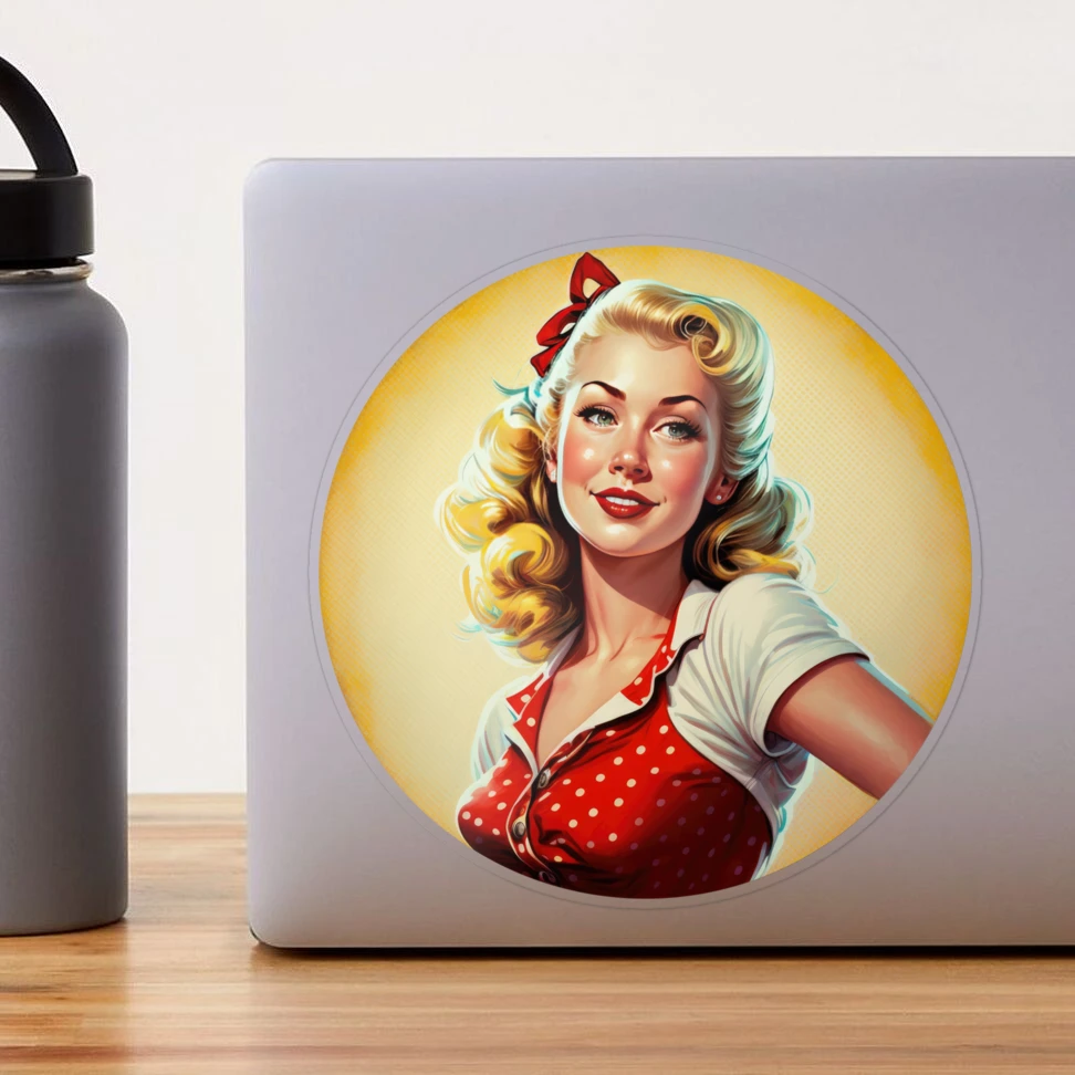 Vintage pin up girl tumbler /girly tumbler wrap / girl face