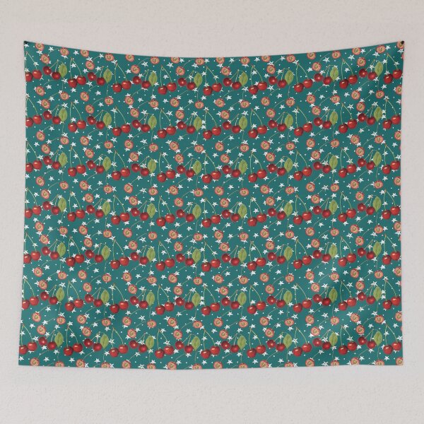 Item preview, Quirky Cherry and Starry Night Illustration designed and sold by CharlieCreates.