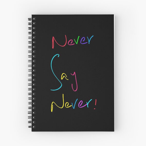 Item preview, Never Say Never Multicolor Text Design-61 PNG designed and sold by Metaversigns2-O.