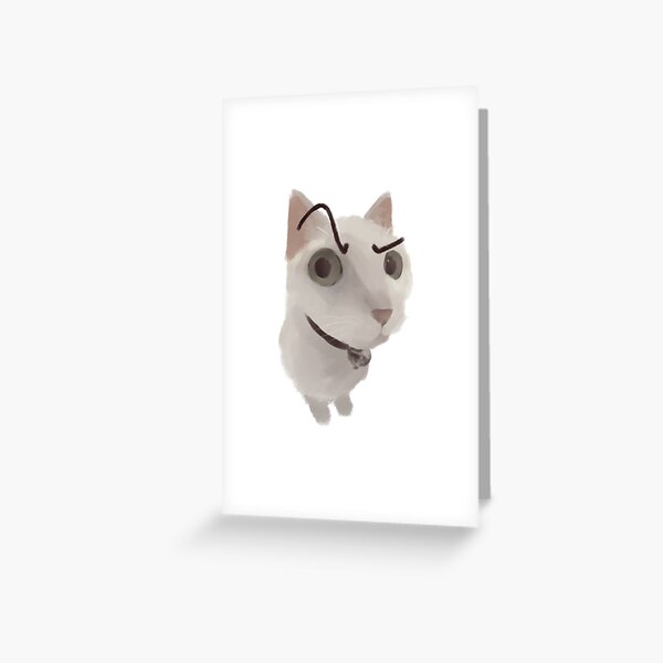eyebrow cat Greeting Card