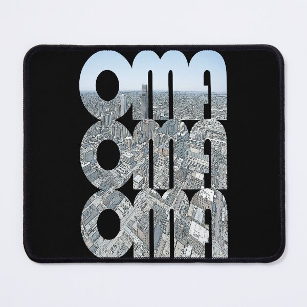 Item preview, Omaha, Nebraska OMA Cityscape Repeating Pattern designed and sold by CrabbyLobster.