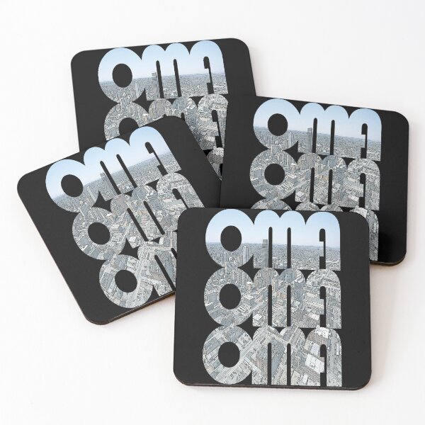 Item preview, Omaha, Nebraska OMA Cityscape Repeating Pattern designed and sold by CrabbyLobster.