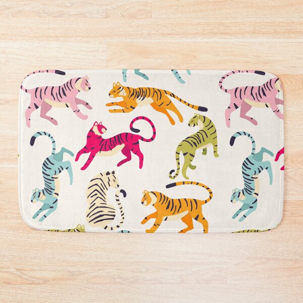 Item preview, Colorful Tigers Pattern 001 designed and sold by BlueLela.