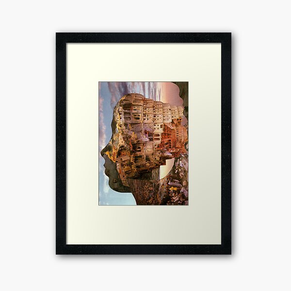 Half a Wine Glass. Framed Art Print