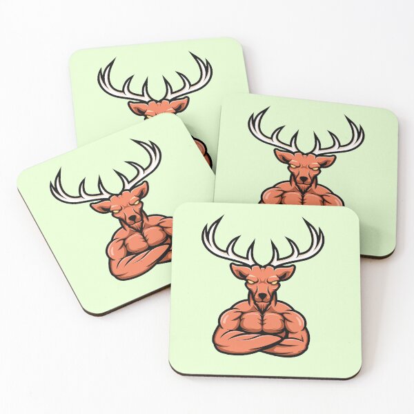 Item preview, DEER VECTOR MASCOT WITH A MIGHTY BODY designed and sold by Ruben37.
