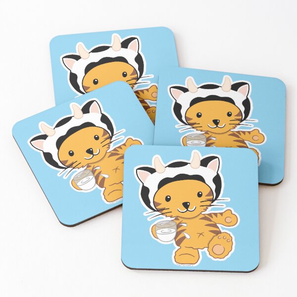 Item preview, Milky Whiskers ginger kitten running spilling milk. designed and sold by B-143.