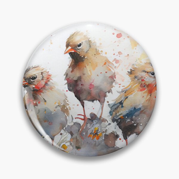 Item preview,  "Three Little Chicks" Watercolor Painting designed and sold by Paintings By Simon .