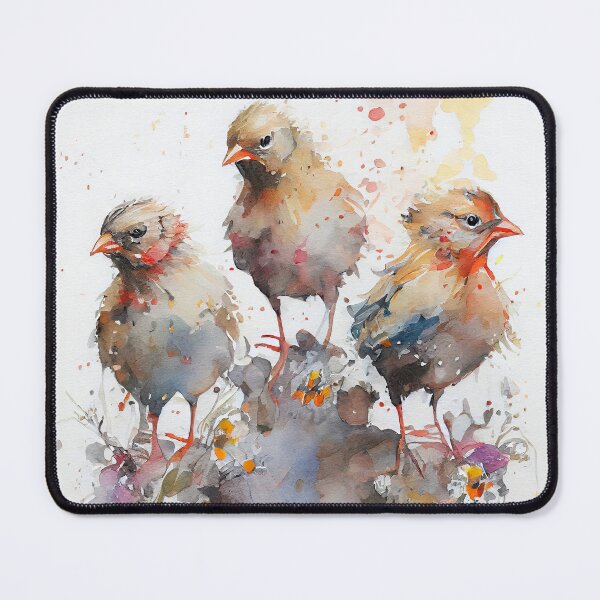 Item preview, "Three Little Chicks" Watercolor Painting designed and sold by Paintings By Simon .