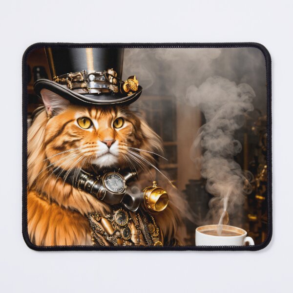Item preview, Steampunk meets cat: A unique combination designed and sold by ArtCreator2023.