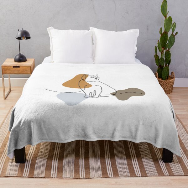 Item preview, Abstract Cat line art with color spots designed and sold by P3113creates.