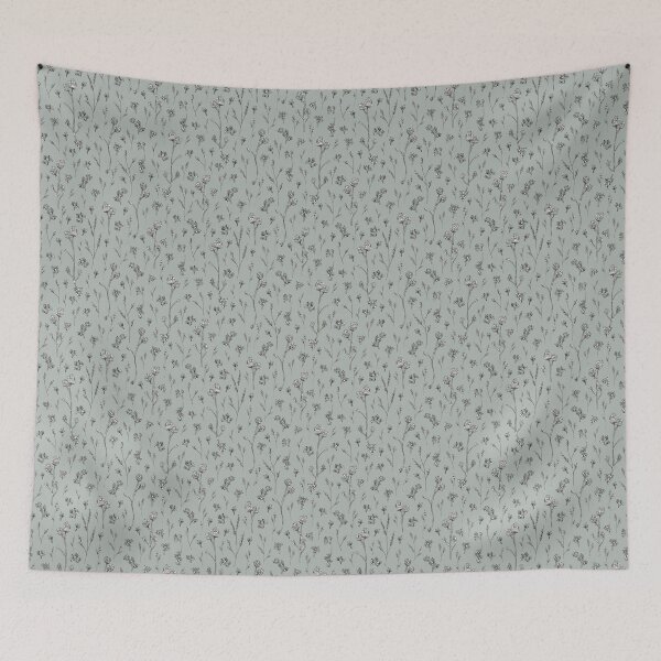 Item preview, Artemisia granatensis flowers with blue background designed and sold by cezidesign.