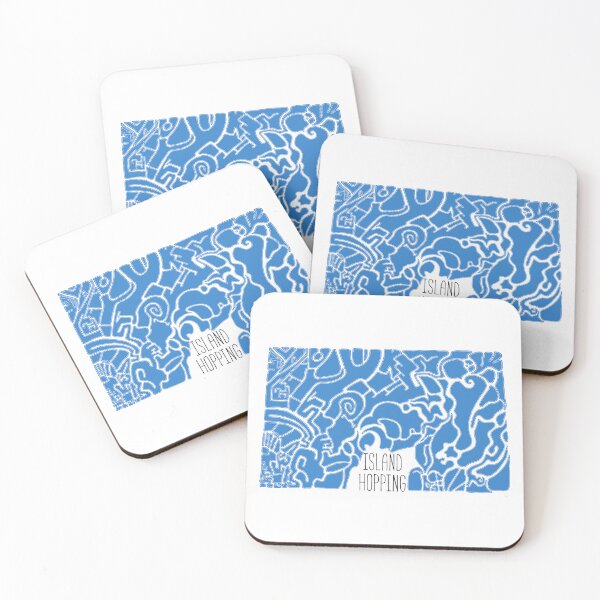 Item preview, Island Hopping Blue designed and sold by TheSoundofLines.