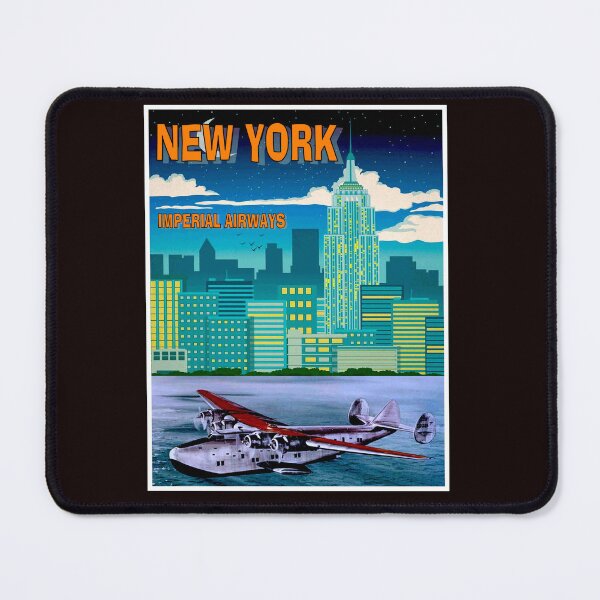 Item preview, IMPERIAL AIRWAYS : Vintage Fly To NEW YORK CITY Travel Advertising Print designed and sold by posterbobs.