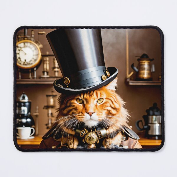Item preview, Copy of A Creative Mixture: Steampunk Cat and Coffee designed and sold by ArtCreator2023.