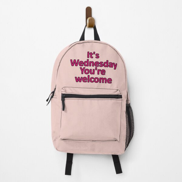 Item preview, Wednesday - It's Wednesday You're Welcome - Funny Reminder in Pink designed and sold by Beachy.