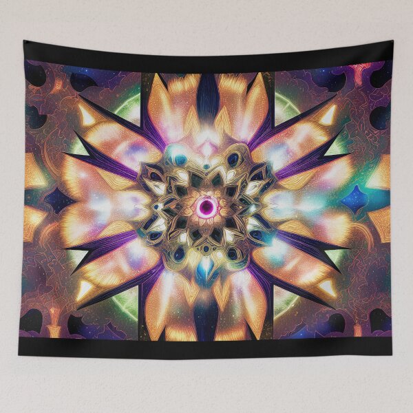 Item preview, "Sacred Vision Mandala #1" A Stunning Piece of Art Combining Sacred Geometry and Visionary Art designed and sold by Nirou-Art.