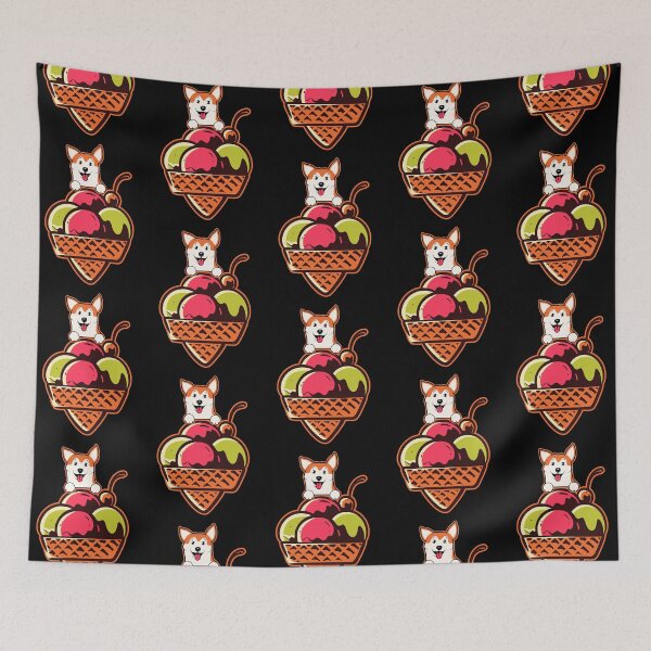 Item preview, Cute Smiley Face Jolly Corgis and Ice-cream Summer Vibes Gift designed and sold by InkyGenies.