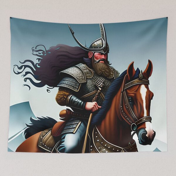 Item preview, viking riding a horse designed and sold by redstar-design.