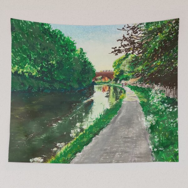 Item preview, Train on the bridge designed and sold by Catherine Holland.
