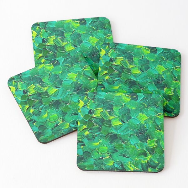 Item preview, Green Meadows Abstract Painting designed and sold by Mia Smith.