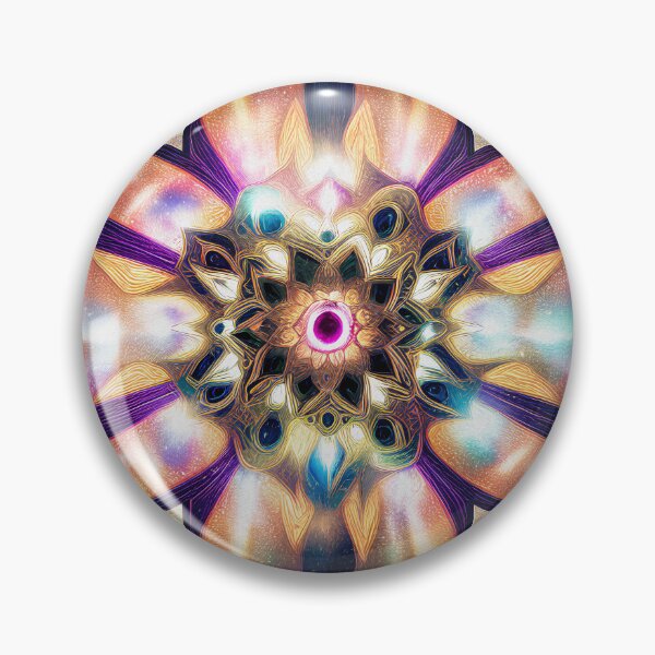 Item preview, "Sacred Vision Mandala #1" A Stunning Piece of Art Combining Sacred Geometry and Visionary Art designed and sold by Nirou-Art.